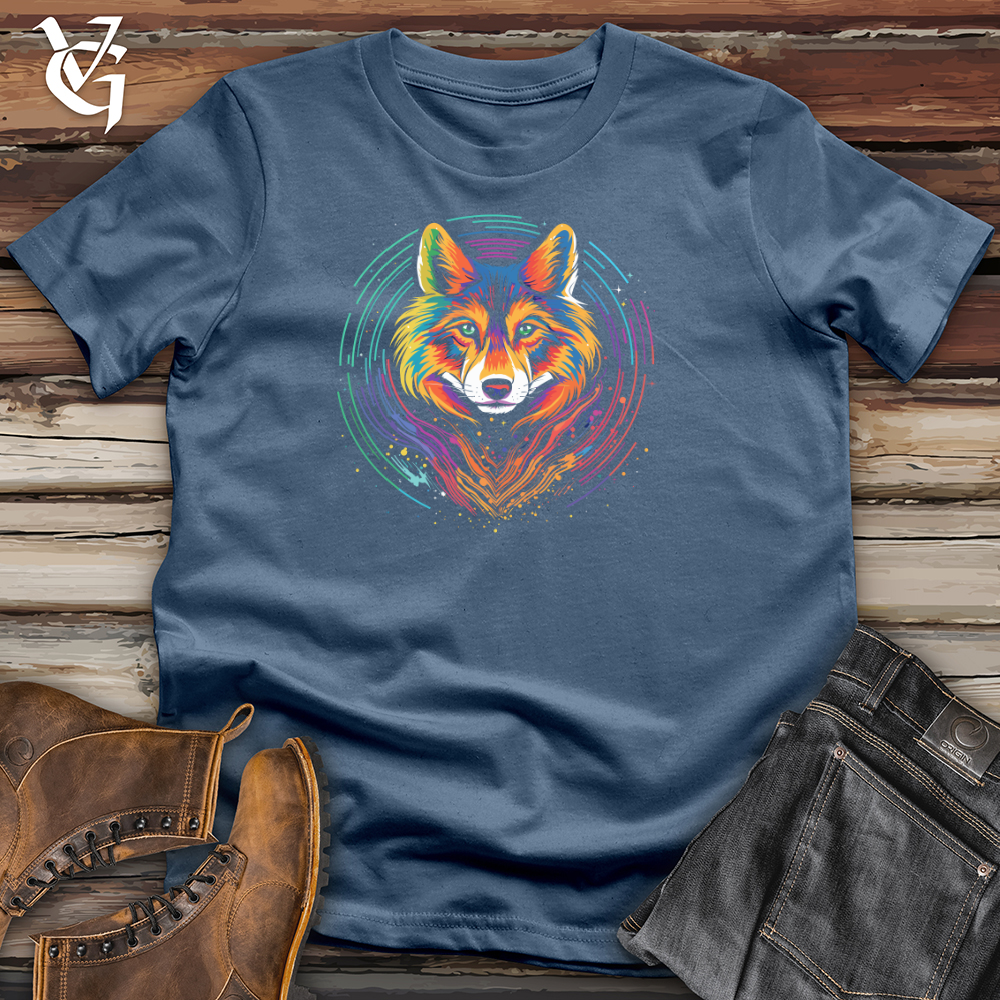 Viking Goods Cosmic Fox Vibrance Cotton Tee Steel Blue / L
