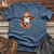 Viking Goods Coyote Moonlit Howl Cowboy Style Cotton Tee Steel Blue / L