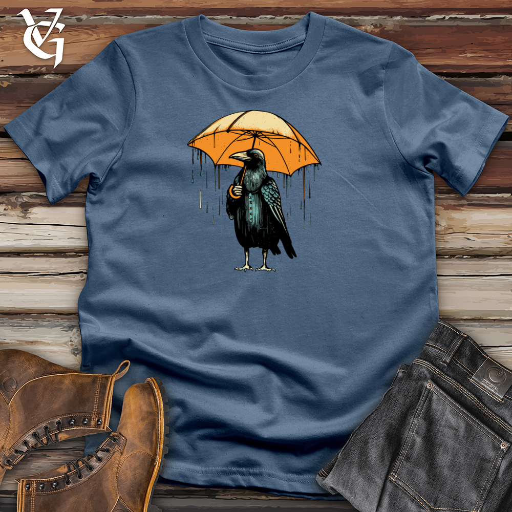 Viking Goods Crow Midnight Shower Umbrella Comfort Cotton Tee Ash / L