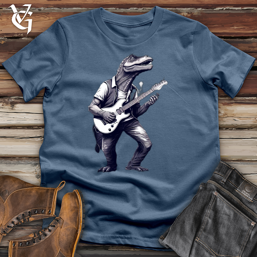 Viking Goods Dino Musician Cotton Tee Steel Blue / L