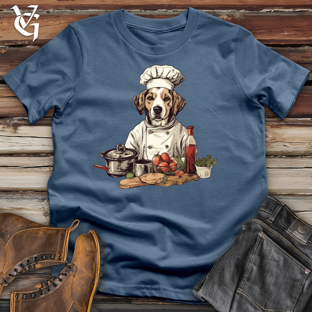 Viking Goods Doggy Chef Cotton Tee Steel Blue / L