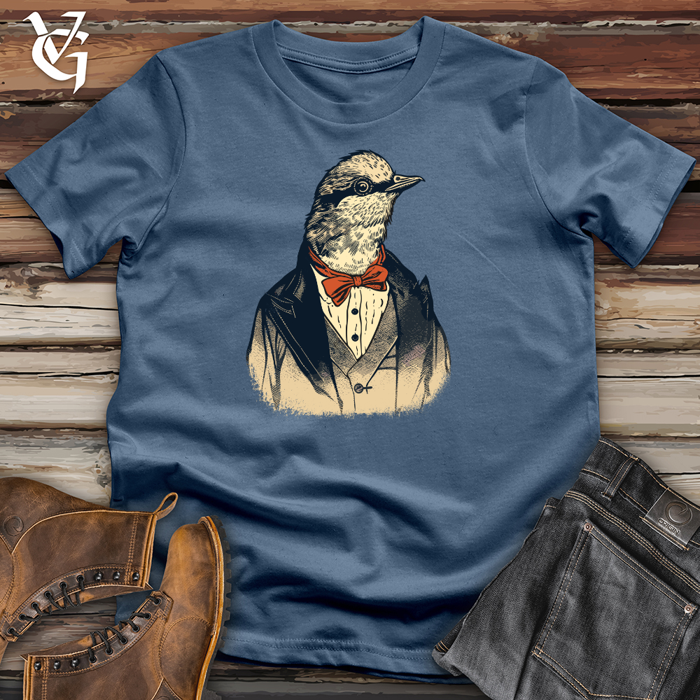 Viking Goods Dove Peaceful Hipster Vibes Cotton Tee Steel Blue / L