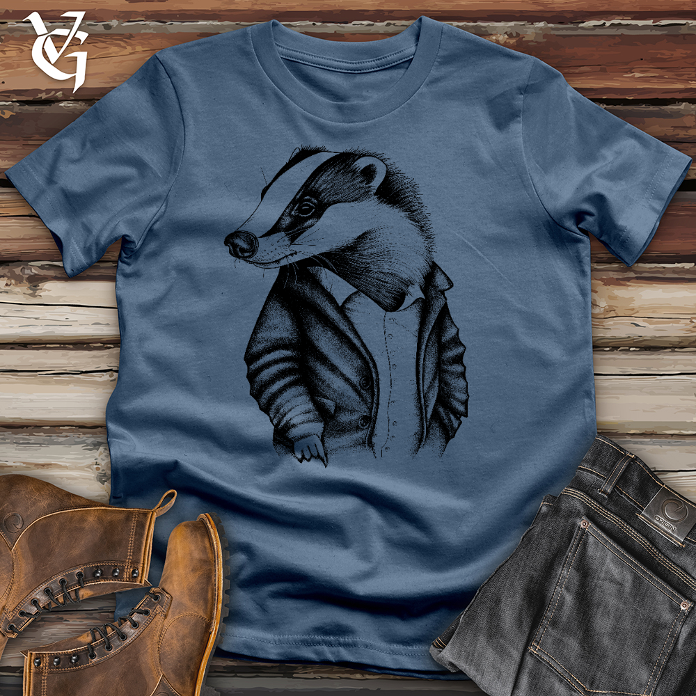 Viking Goods Dr. Badger Cotton Tee Steel Blue / L