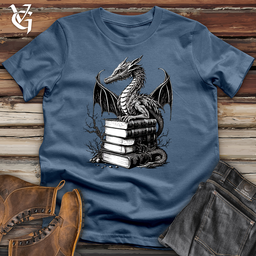 Viking Goods Dragon Professor Cotton Tee Steel Blue / L