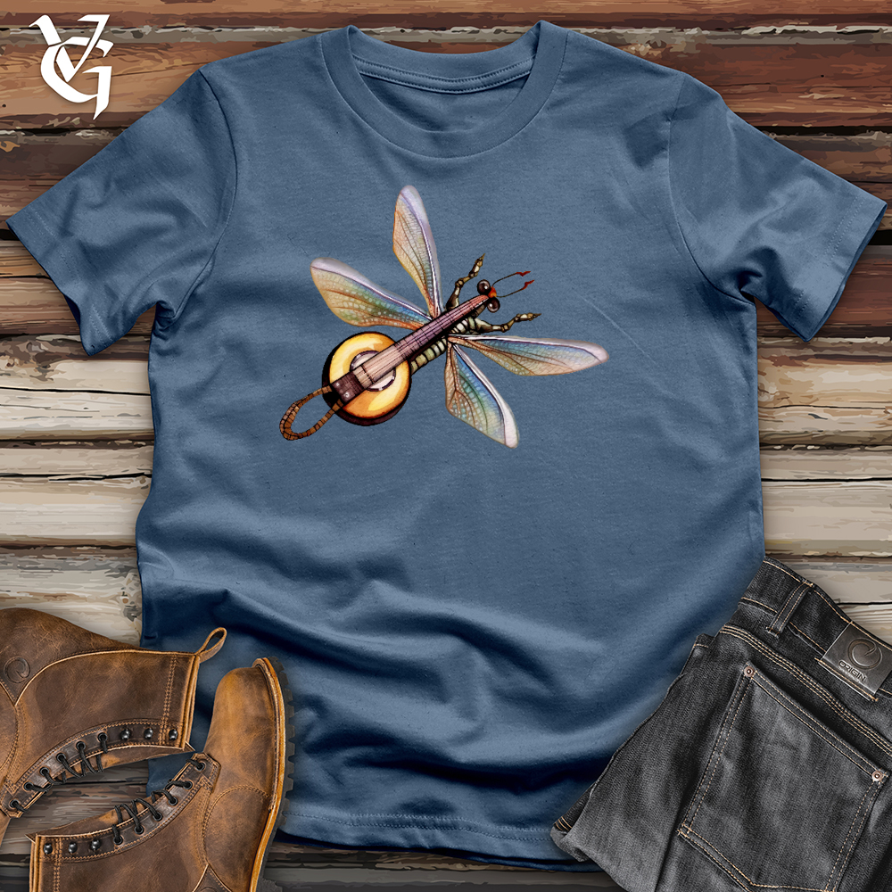 Viking Goods Dragonfly Banjo Cotton Tee Steel Blue / L