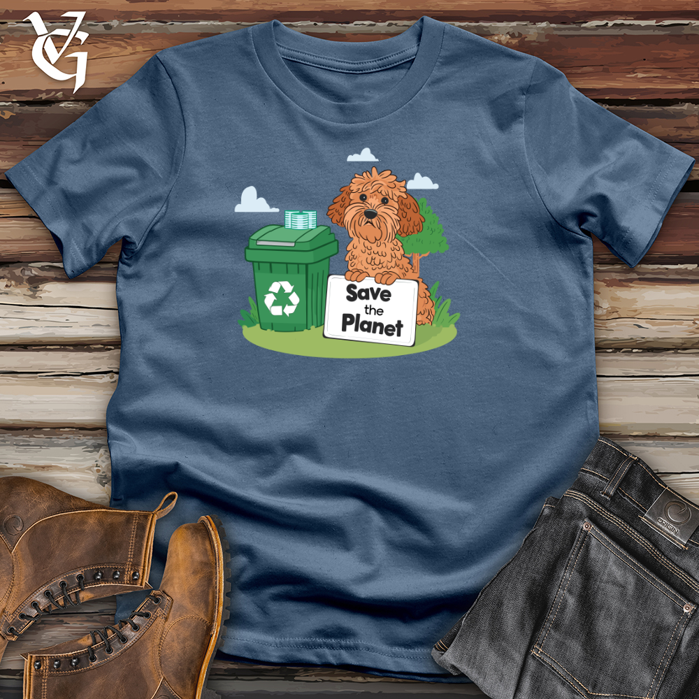 Viking Goods Eco Pooch Pledge Cotton Tee Steel Blue / L