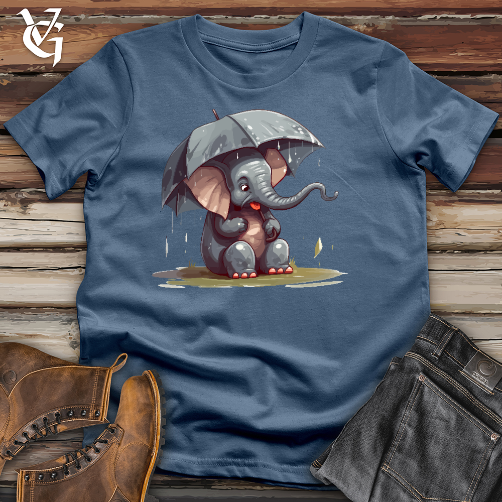 Viking Goods Elephant In a Deluge Cotton Tee Steel Blue / L