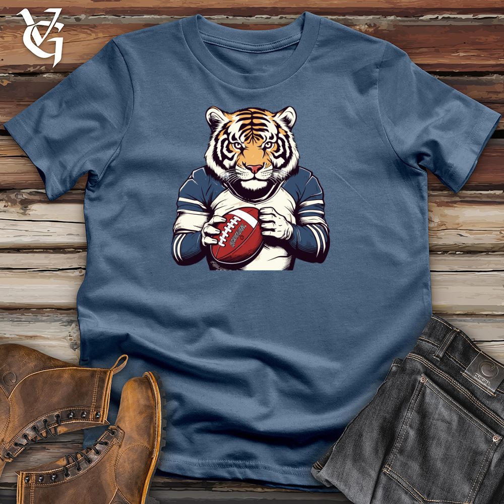 Viking Goods Fierce Feline Cotton Tee Steel Blue / L