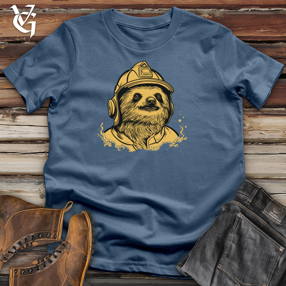 Viking Goods First Responder Sloth Rescue Cotton Tee Steel Blue / L