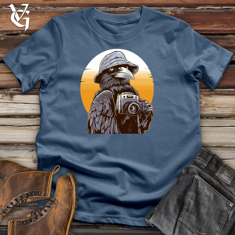 Viking Goods Flying Shutter Raven Cotton Tee Steel Blue / L