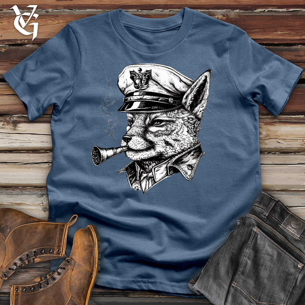 Viking Goods Fox Smoke Cotton Tee Steel Blue / L