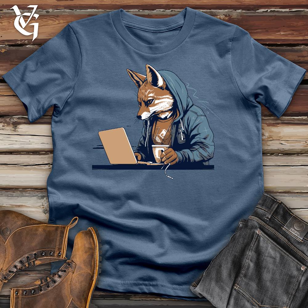 Viking Goods Foxy Tech Sip Cotton Tee Steel Blue / L