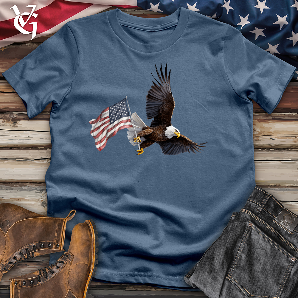 Viking Goods Freedom Eagle Cotton Tee Steel Blue / L