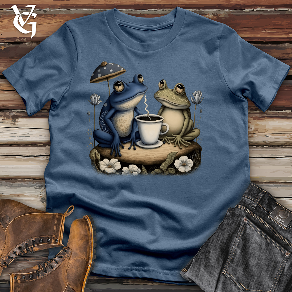 Viking Goods Frog Friends Cotton Tee Steel Blue / L