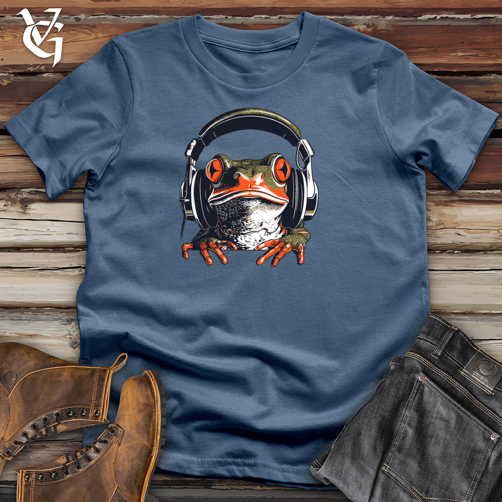 Viking Goods Frog Pond Beat Headphone Rhythm Cotton Tee Steel Blue / L