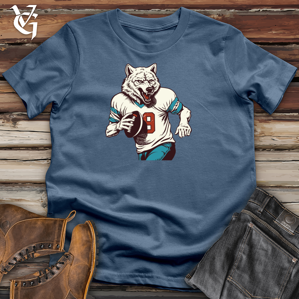 Viking Goods Gridiron Wolf Cotton Tee Steel Blue / L