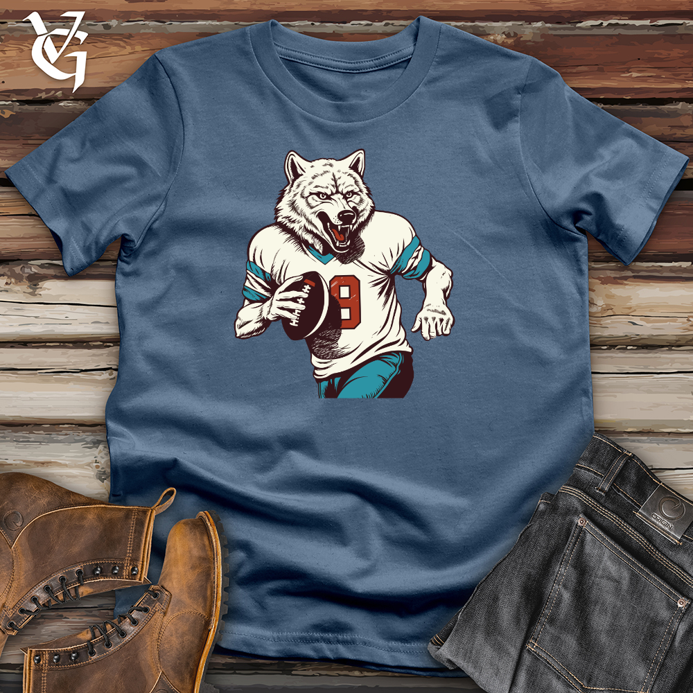 Viking Goods Gridiron Wolf Cotton Tee Steel Blue / L