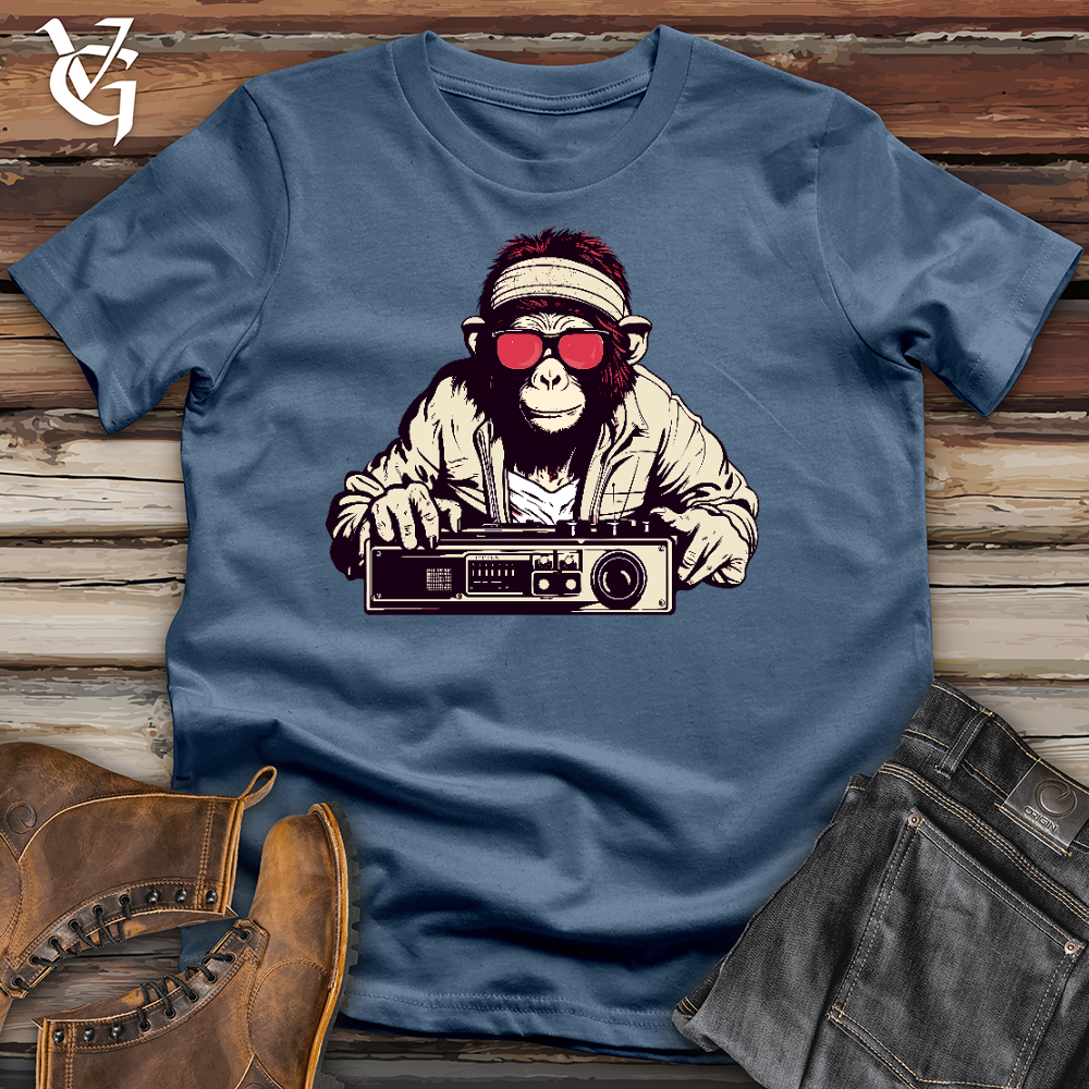 Viking Goods Groove Monkey Cotton Tee Steel Blue / L