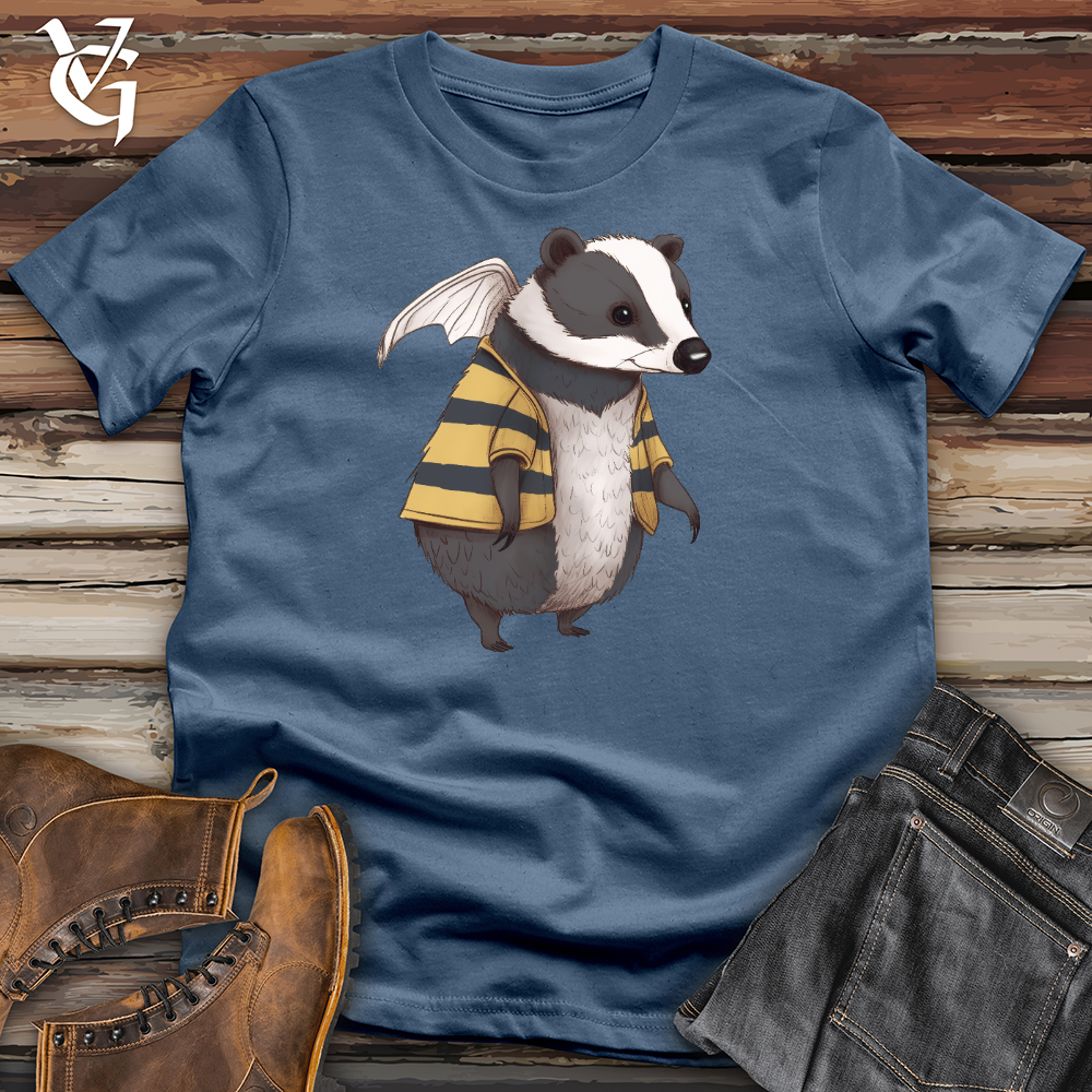 Viking Goods Honey Badger Bee Cotton Tee Steel Blue / L