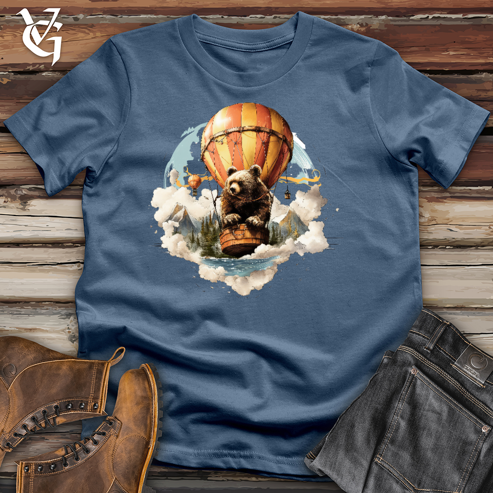 Viking Goods Hot Air Bear Cotton Tee Steel Blue / L