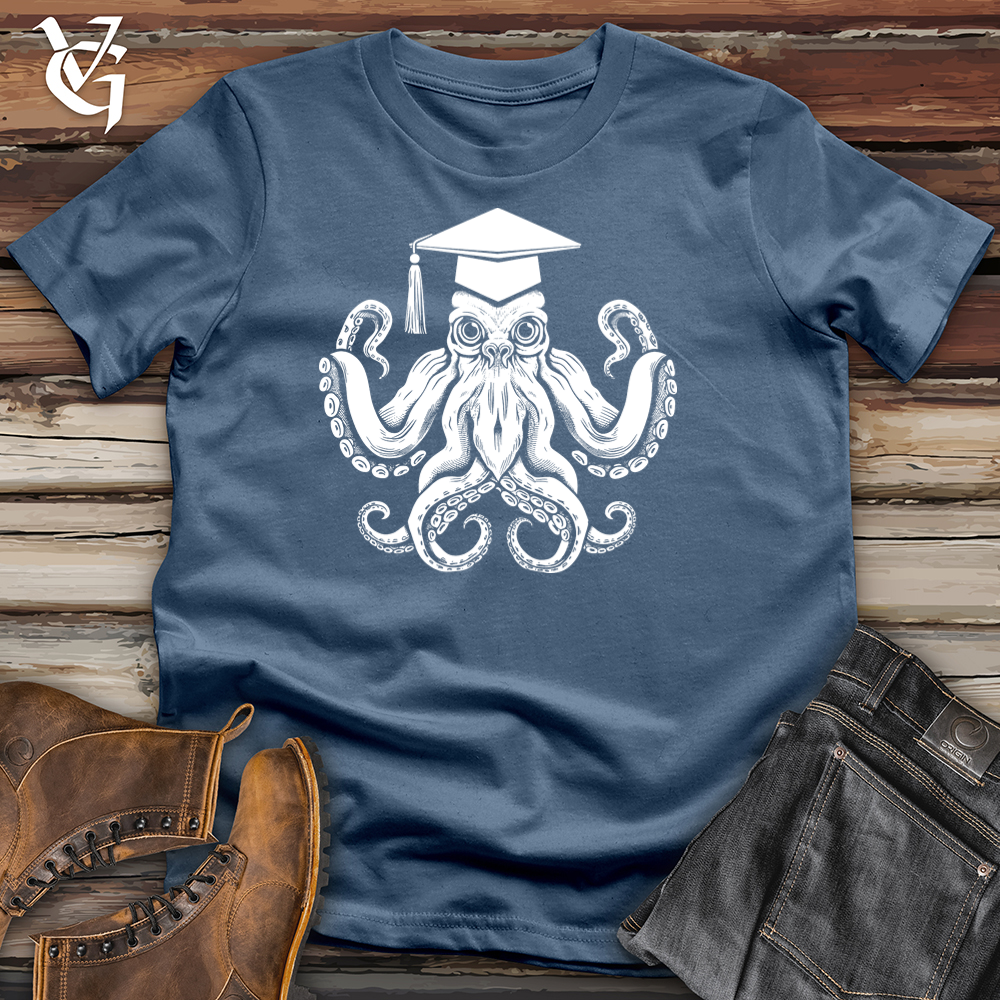 Viking Goods Intellectual Octopus Achievement Cotton Tee Steel Blue / L