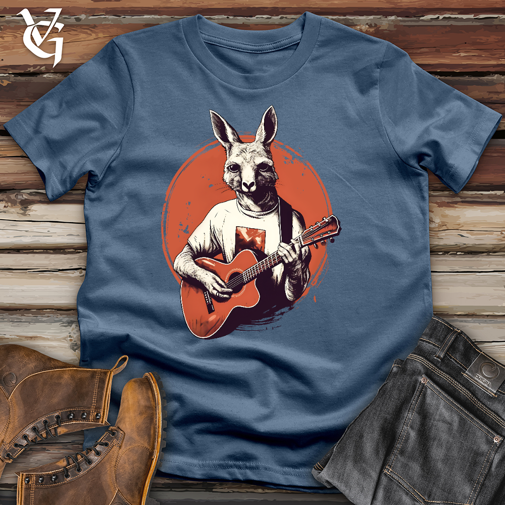 Viking Goods Kangaroo Guitarist Cotton Tee Steel Blue / L
