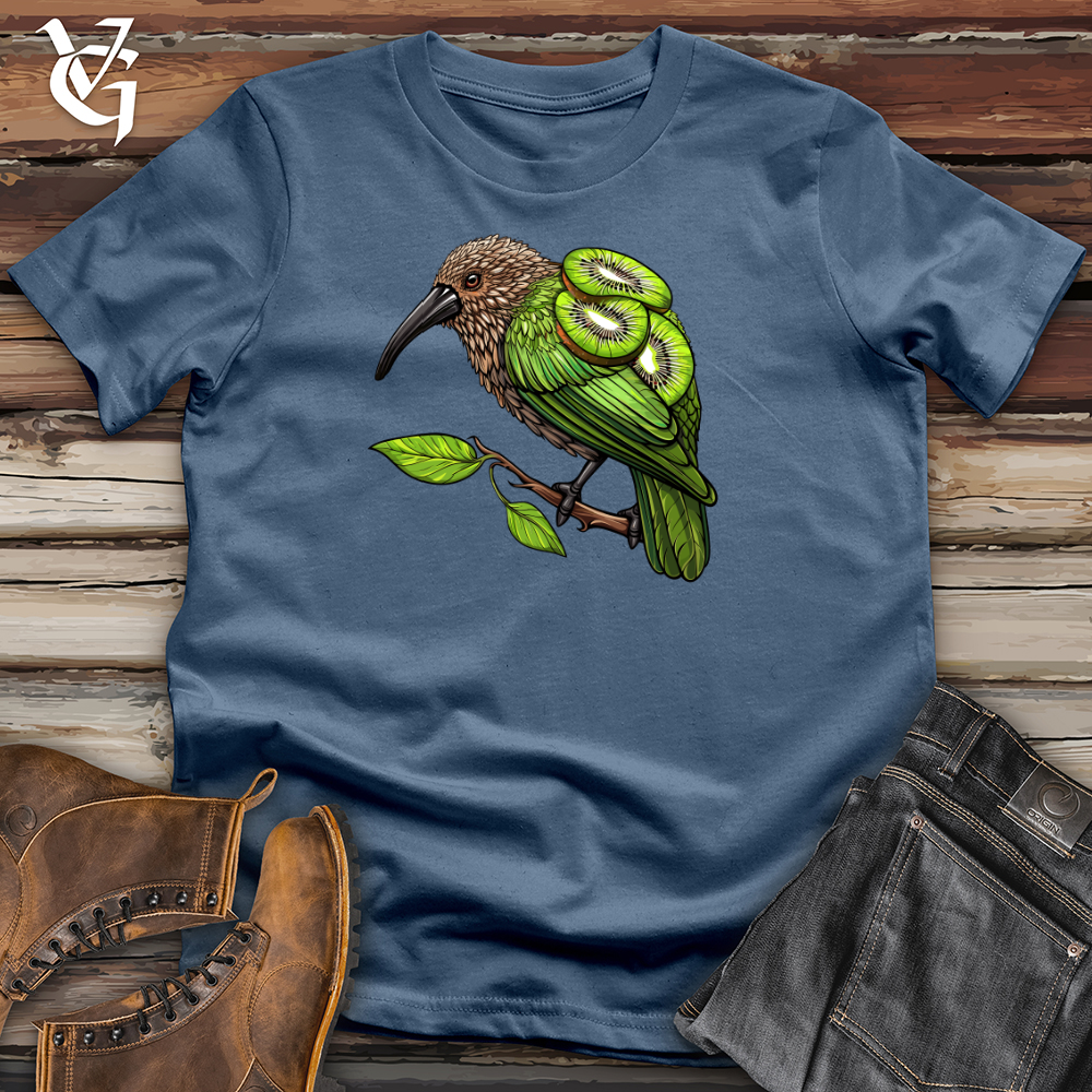Viking Goods Kiwi Fruit Bird Cotton Tee Steel Blue / L