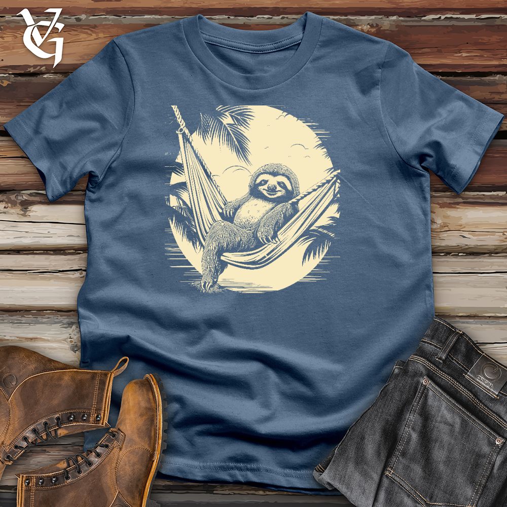 Viking Goods Lazy Sloth Nap Cotton Tee Steel Blue / L