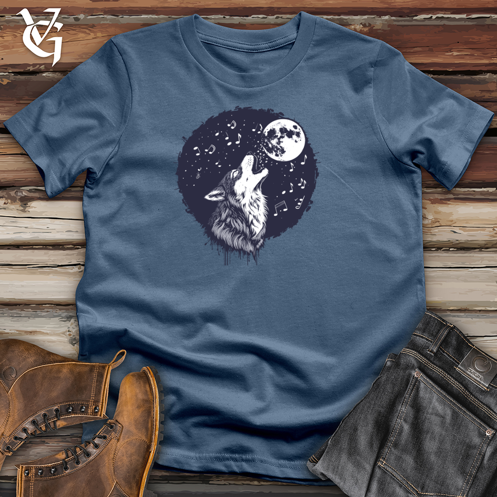 Viking Goods Lunar Wolf Ballad Cotton Tee Steel Blue / L