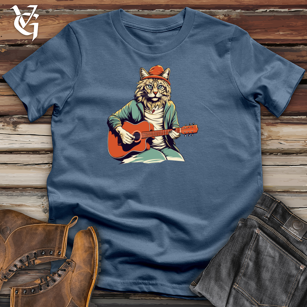 Viking Goods Lynx Guitar Lullabies Cotton Tee Steel Blue / L