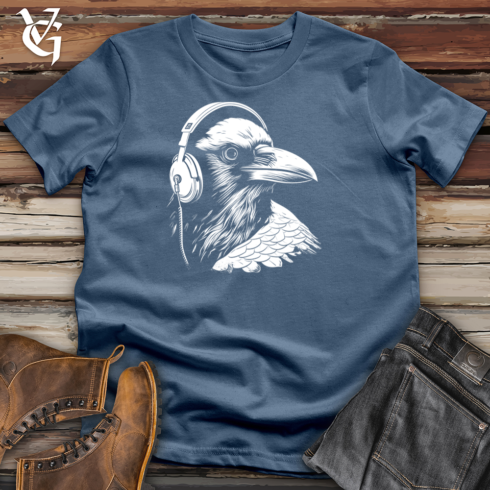 Viking Goods Melodic Raven Skater Cotton Tee Steel Blue / L