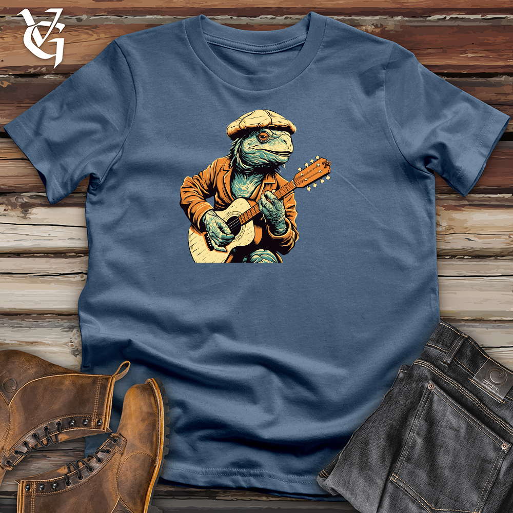 Viking Goods Melodic Reptile Strums Cotton Tee Steel Blue / L