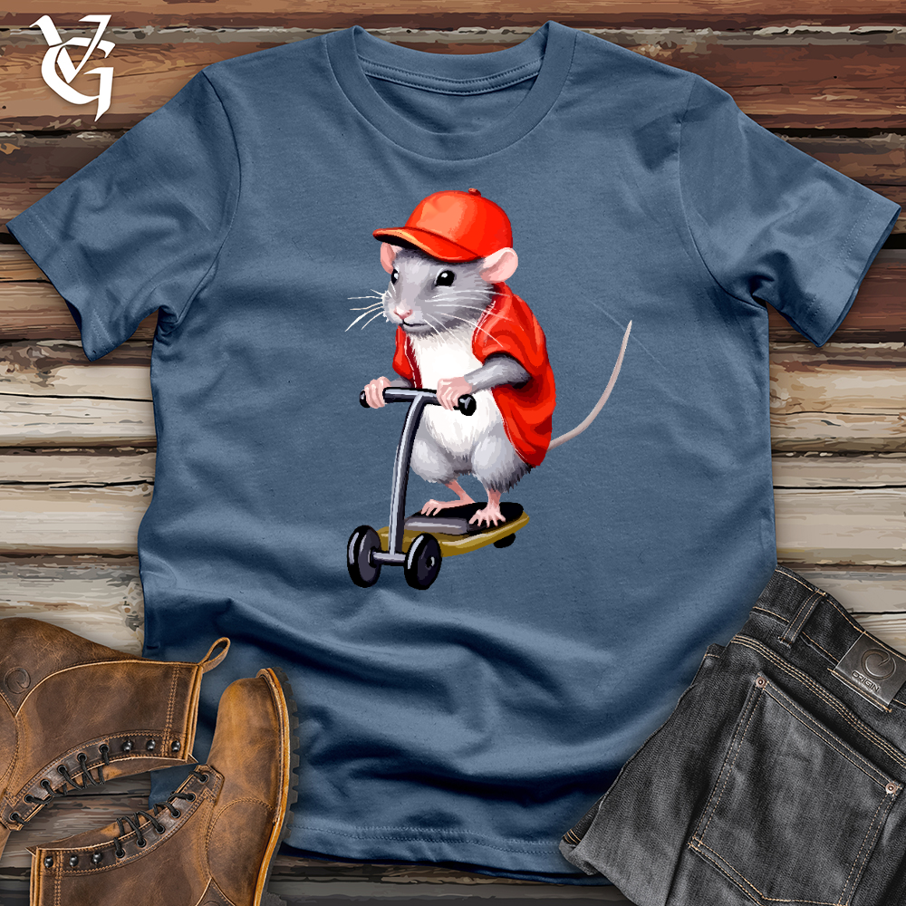 Viking Goods Mouse Scoot Cotton Tee Steel Blue / L