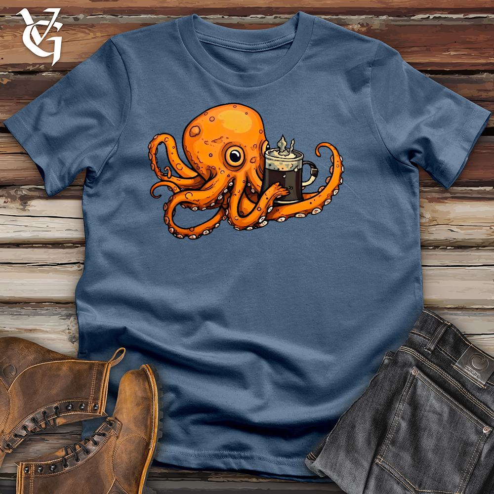 Viking Goods Octo Barista Cotton Tee Steel Blue / L