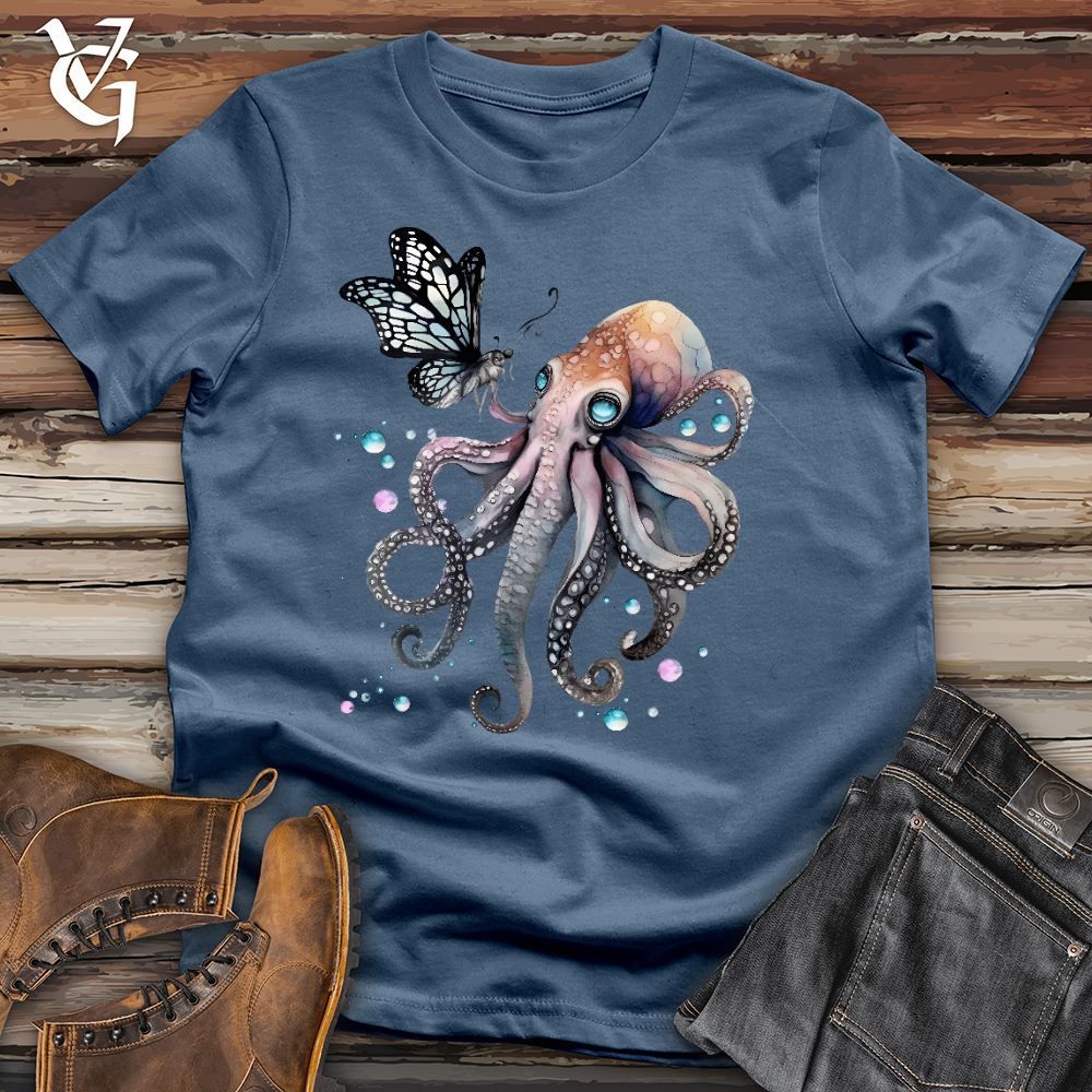 Viking Goods Octopus Butterfly Cotton Tee Steel Blue / L