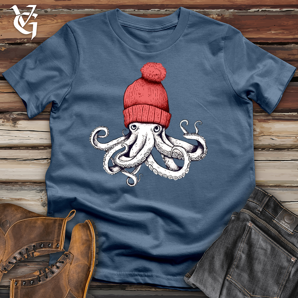 Viking Goods Octopus Chillin Cotton Tee Steel Blue / L