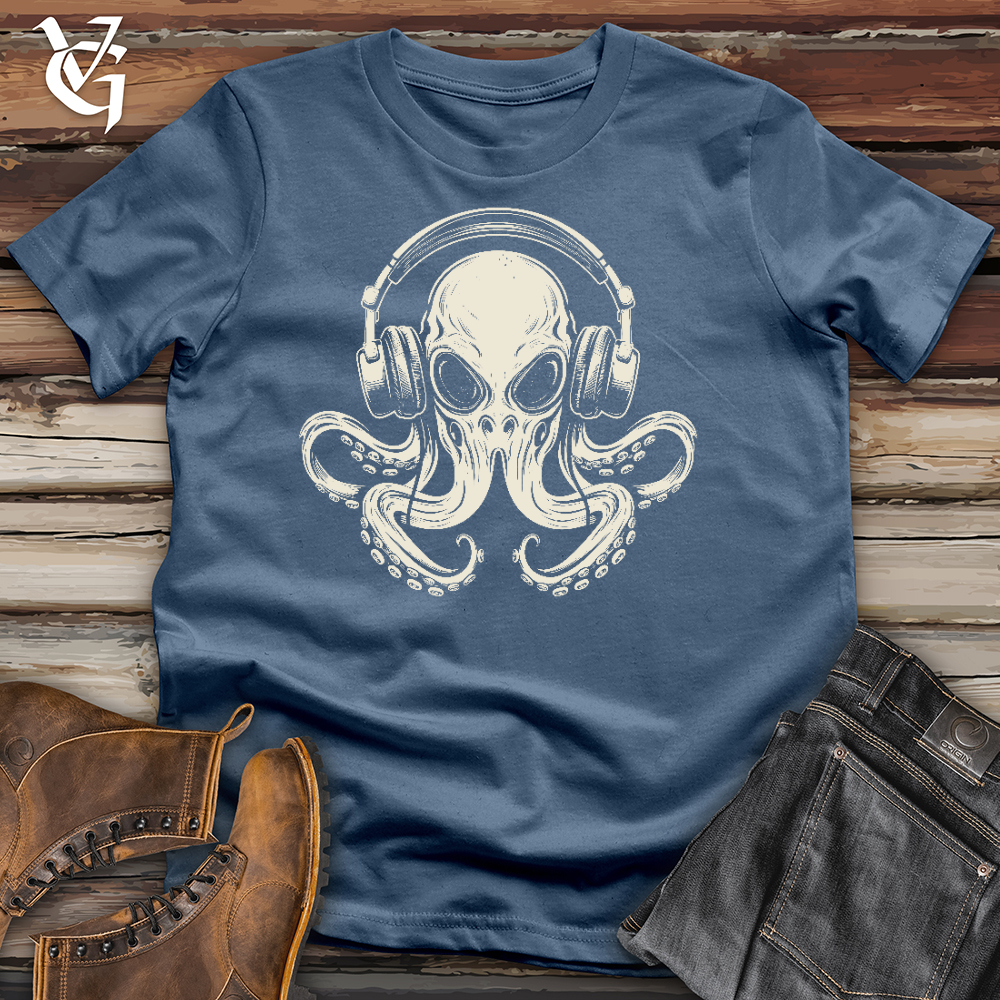 Viking Goods Octopus Jammin' Cotton Tee Steel Blue / L