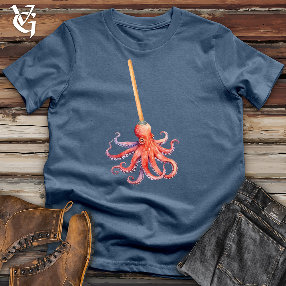 Viking Goods Octopus Mop Cotton Tee Steel Blue / L