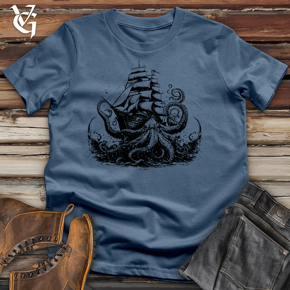 Viking Goods Octopus Voyager Cotton Tee Steel Blue / L