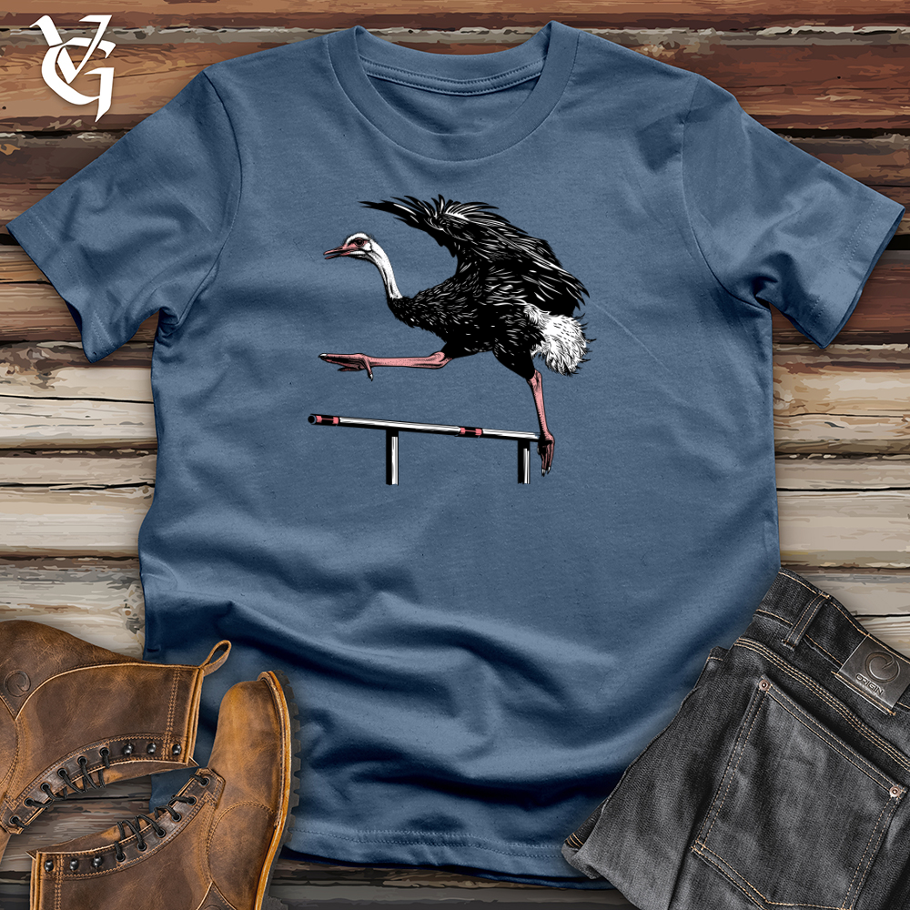 Viking Goods Ostrich Hurdle Sprint Cotton Tee Steel Blue / L