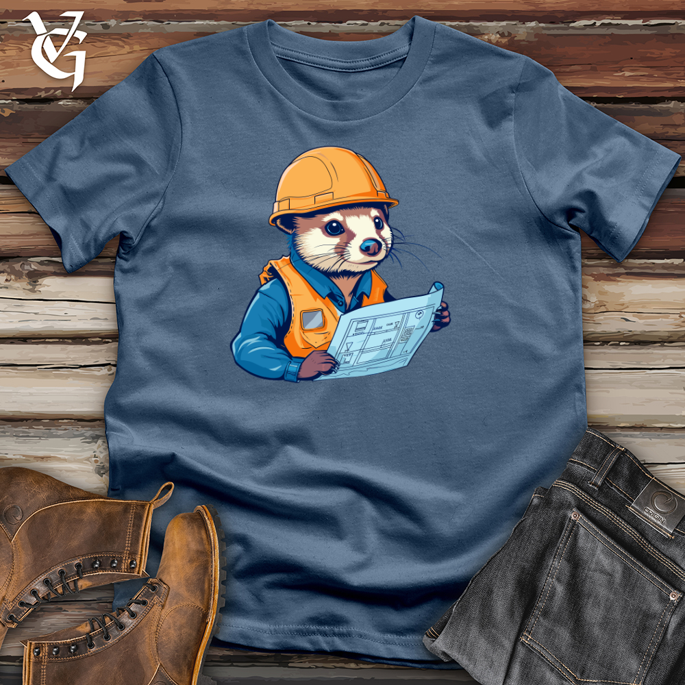 Viking Goods Otter Construction Manager Cotton Tee Steel Blue / L