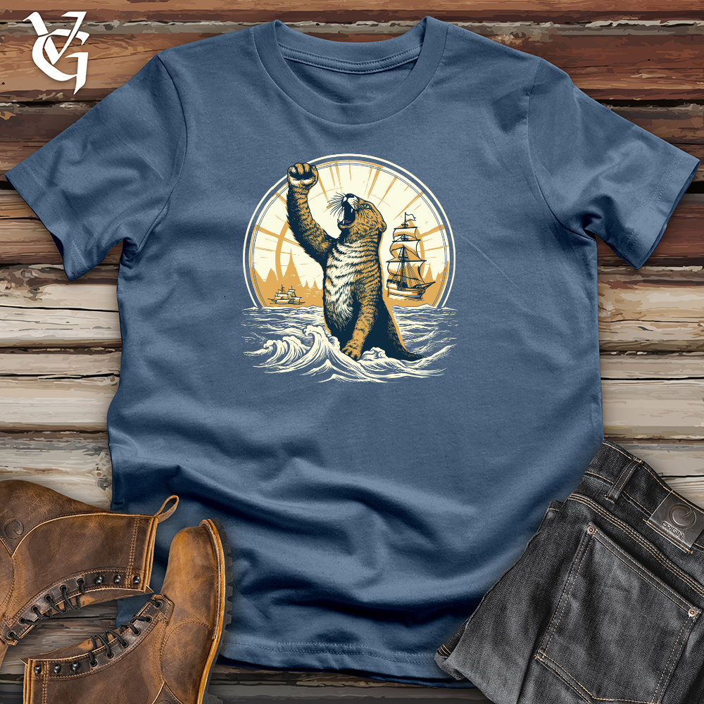 Viking Goods Otter Nautical Triumph Cotton Tee Steel Blue / L