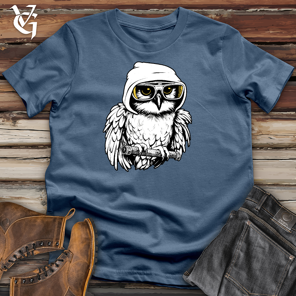 Viking Goods Owl Shredder Cotton Tee Steel Blue / L