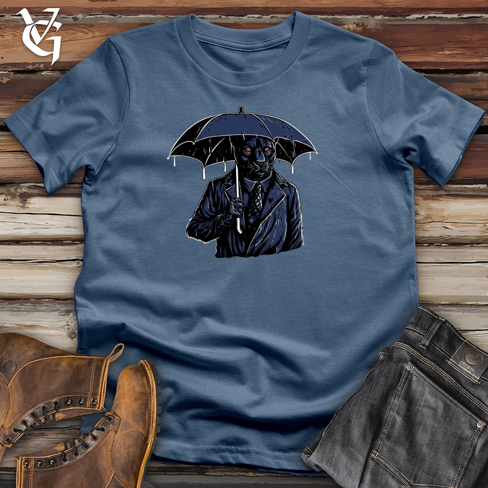 Viking Goods Panther Jungle Drizzle Umbrella Odyssey Cotton Tee Steel Blue / L