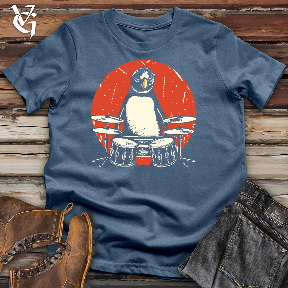 Viking Goods Penguin Percussion Cotton Tee Steel Blue / L