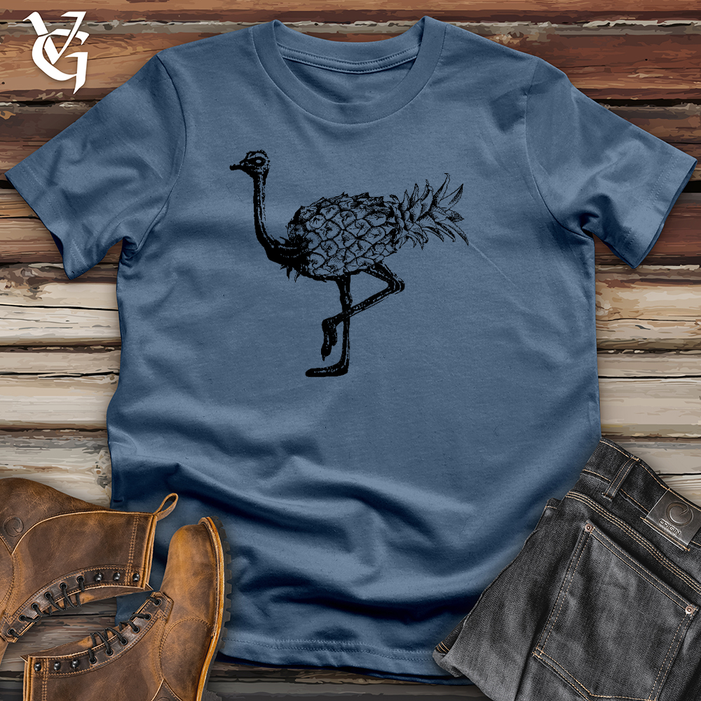 Viking Goods Pineapple Ostrich Cotton Tee Steel Blue / L