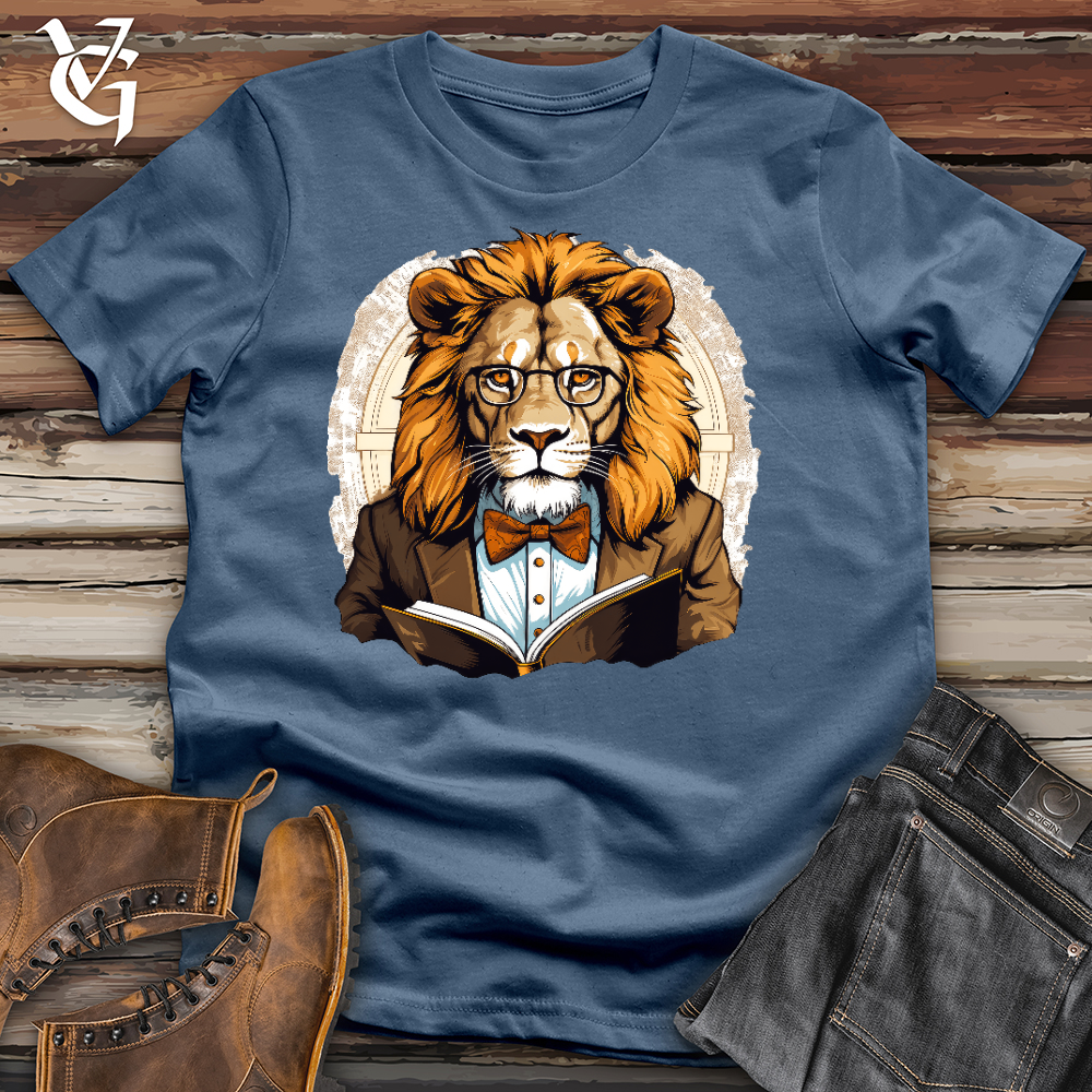 Viking Goods Professor Lion Cotton Tee Steel Blue / L