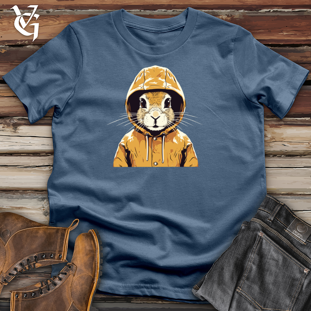 Viking Goods Rainy Rabbit Retro Cotton Tee Steel Blue / L