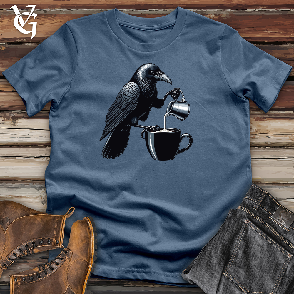 Viking Goods Raven Coffee'n Creamer Cotton Tee Steel Blue / L