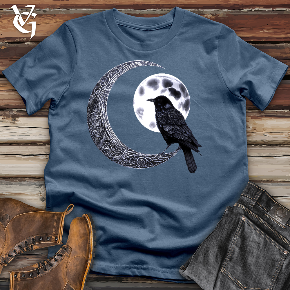 Viking Goods Raven & Moon Negotiations Cotton Tee Steel Blue / L